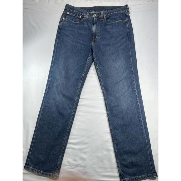 Levis 514 Men's 34/32 Blue Denim Jeans - Picture 1 of 10